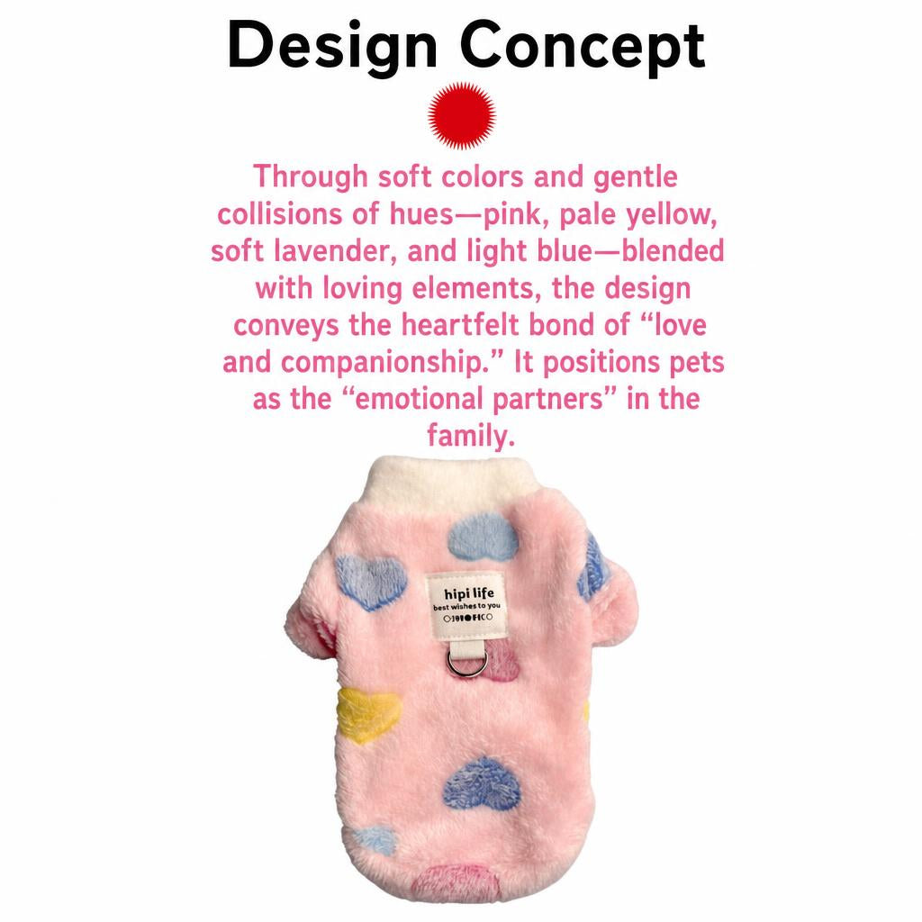 Autumn/Winter Flannel Fleece Love Coat (for Cat or Dog)