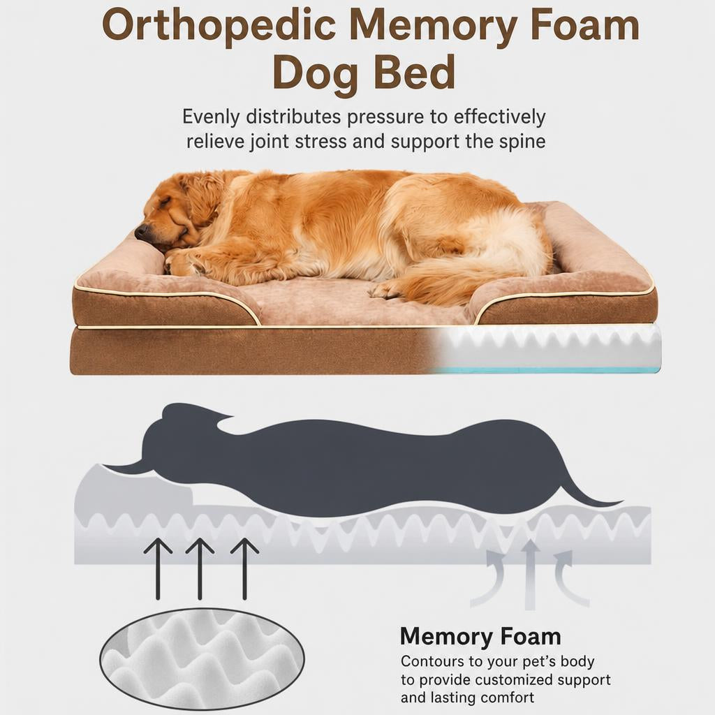 Orthopedic Memory Foam Dog Bed