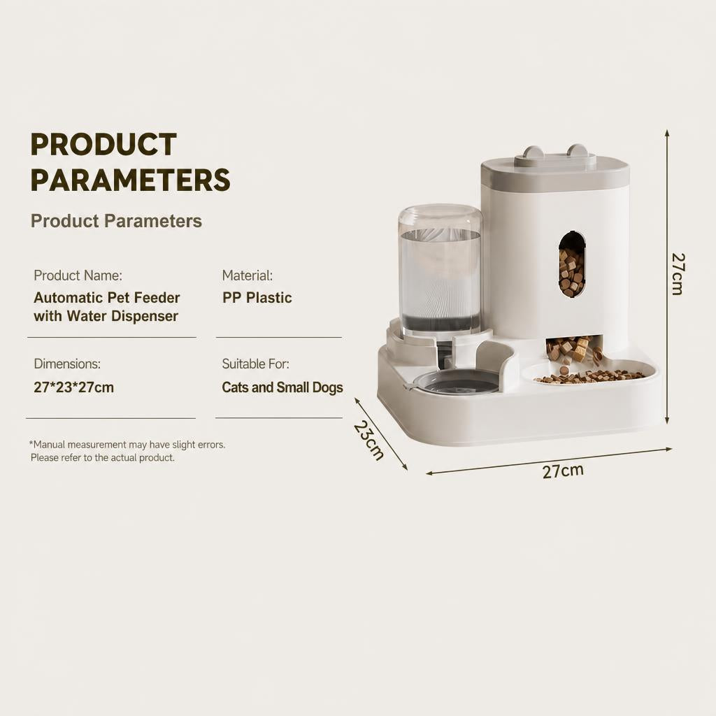 Automatic Pet 2-in-1 Food and Water Dispenser (for Dogs or Cats)