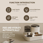 Automatic Pet 2-in-1 Food and Water Dispenser (for Dogs or Cats)