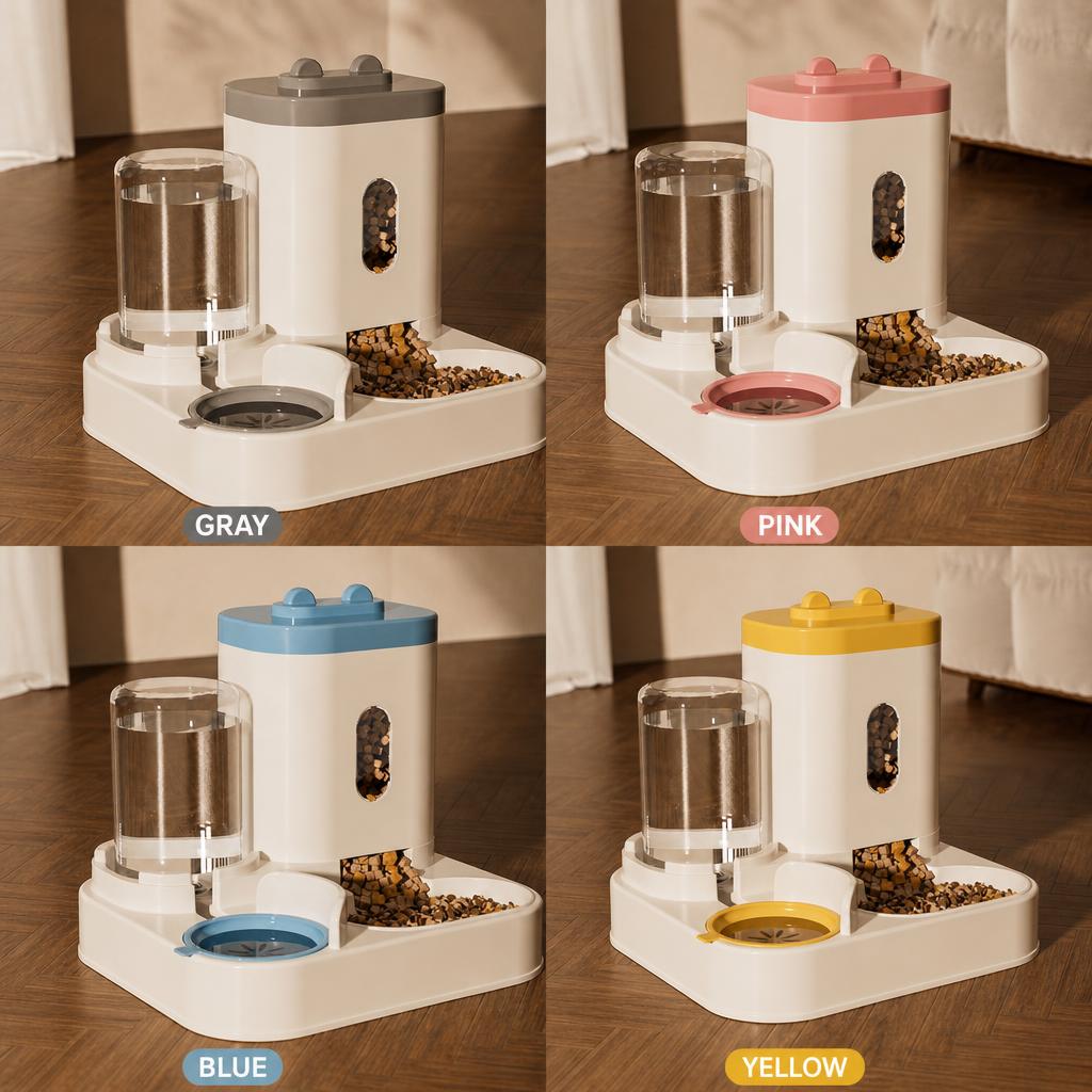 Automatic Pet 2-in-1 Food and Water Dispenser (for Dogs or Cats)