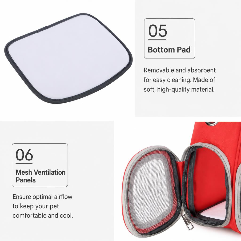 Breathable Pet Backpack Carrier (Space Capsule Edition)