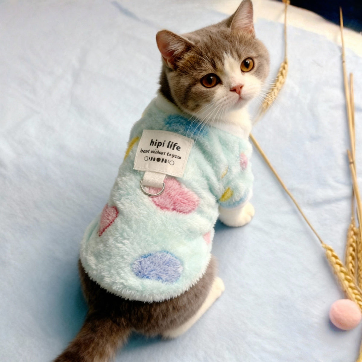 Autumn/Winter Flannel Fleece Love Coat (for Cat or Dog)