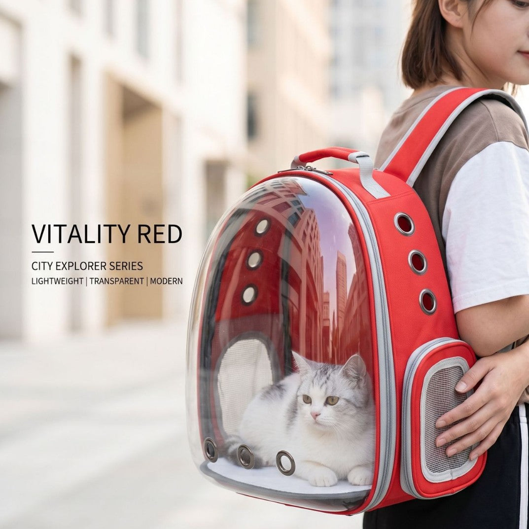 Breathable Pet Backpack Carrier (Space Capsule Edition)