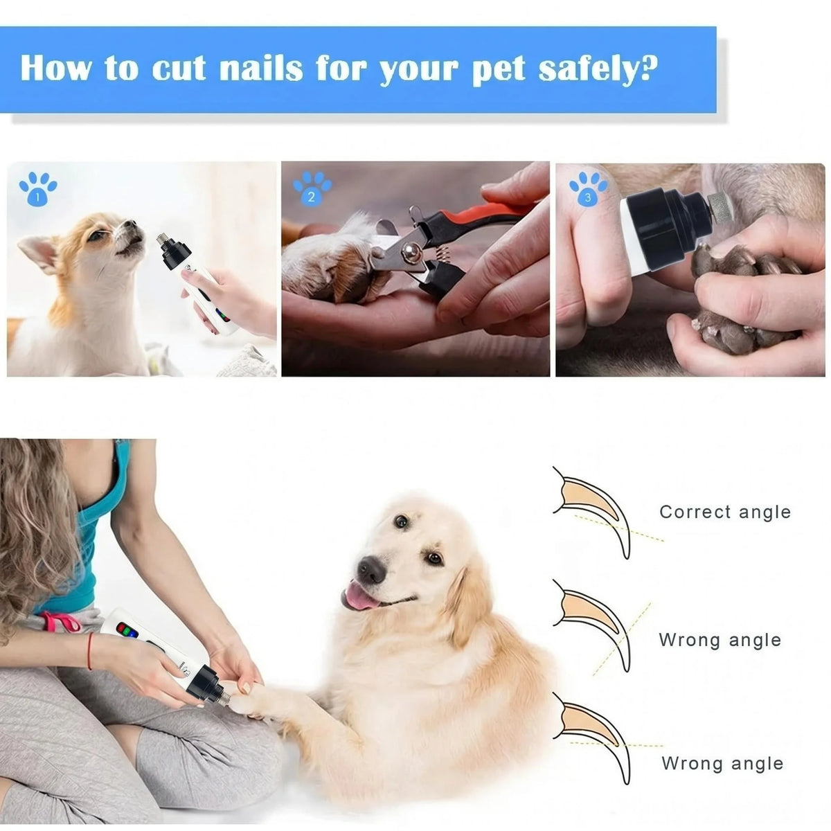 SMEHNSER (Si MAi SHEN) Electric Pet Nail Grinder